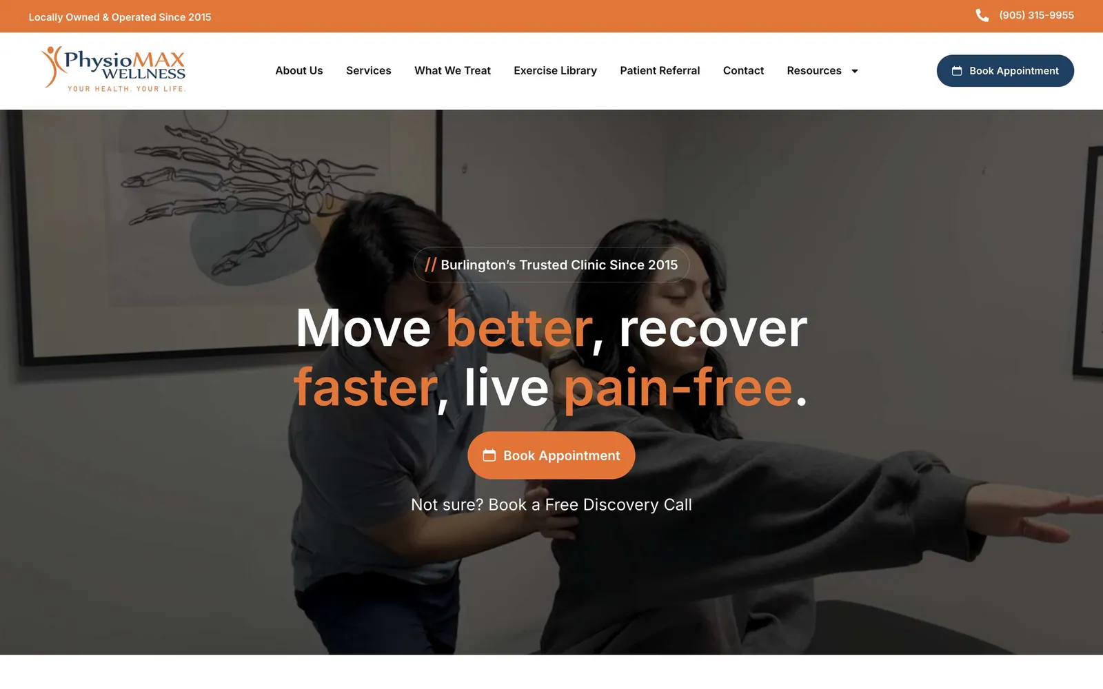 The home page in August.