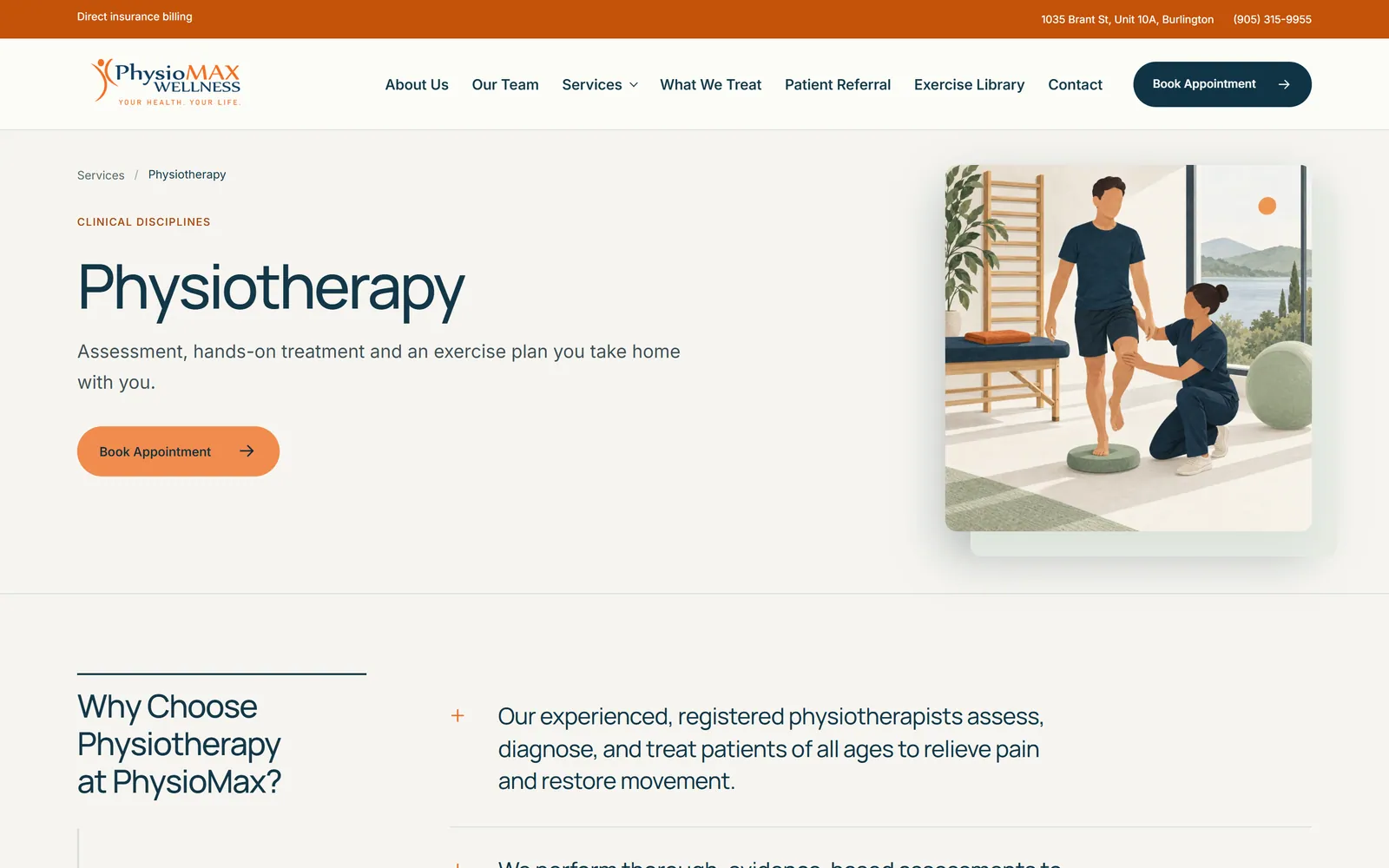The physiotherapy page now.
