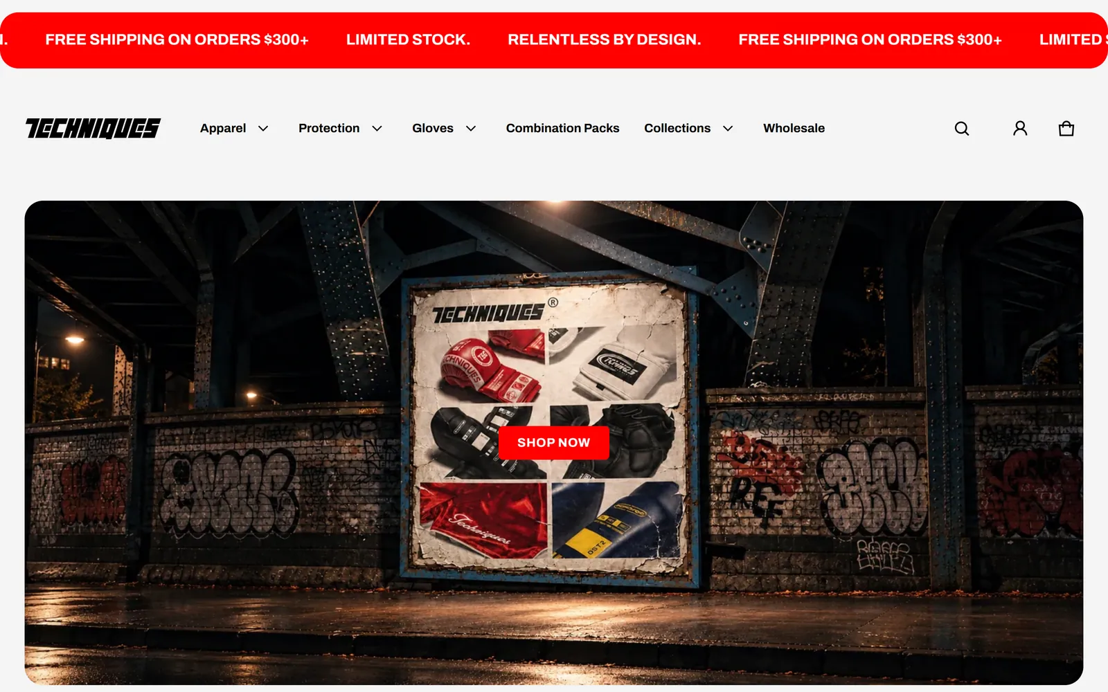 The home page on the previous theme.