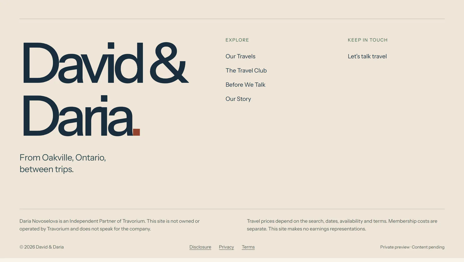 The footer, set in large type.